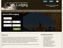 Tablet Screenshot of npslodging.com